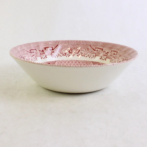 Royal Wessex Willow Rosa Pattern Coupe Cereal Bowl Red/White Ceramic