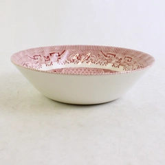 Royal Wessex Willow Rosa Pattern Coupe Cereal Bowl Red/White Ceramic