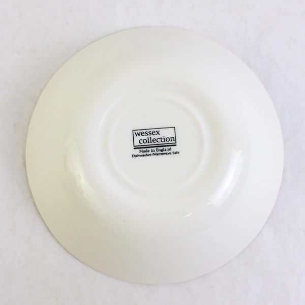 Royal Wessex Willow Rosa Pattern Coupe Cereal Bowl Red/White Ceramic