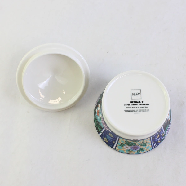 Mikasa Imperial Garden Pattern Sugar Bowl & Lid Ultima+ Super Strong Fine China