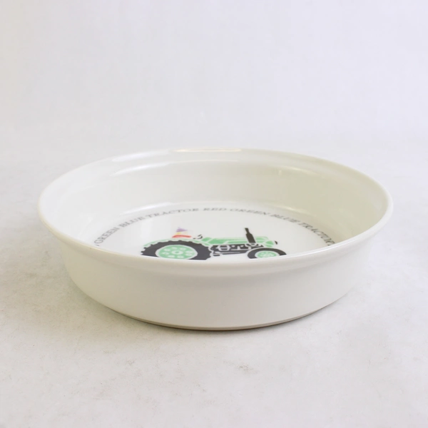 Set Of 3 Queens China Red Blue Green Tractor 3 Piece Children’s Plate Bowl Mug