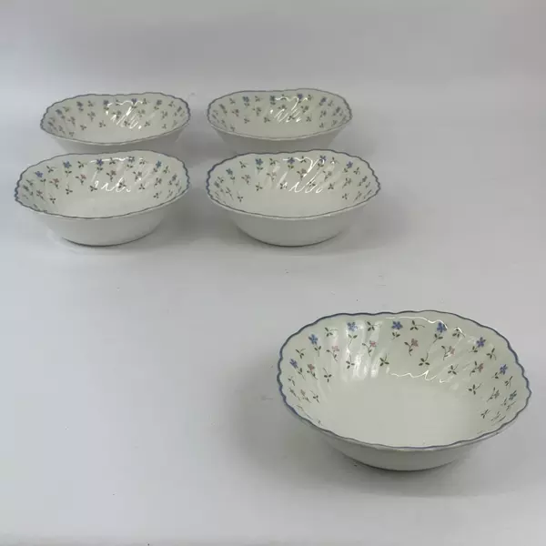 Set Of 5 Johnson Brothers Melody Floral Cereal Bowls 6 Inch
