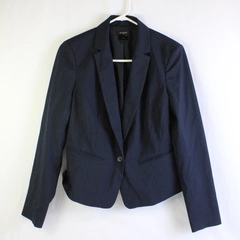 Ann Taylor Navy Blue Pinstripe Blazer Women's Size 6