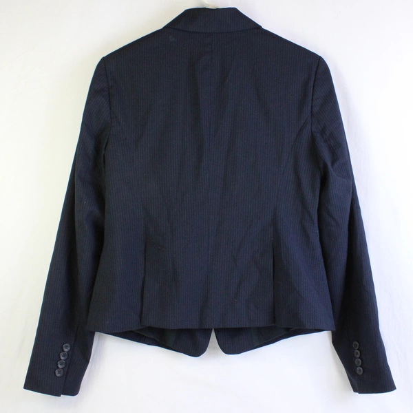 Ann Taylor Navy Blue Pinstripe Blazer Women's Size 6