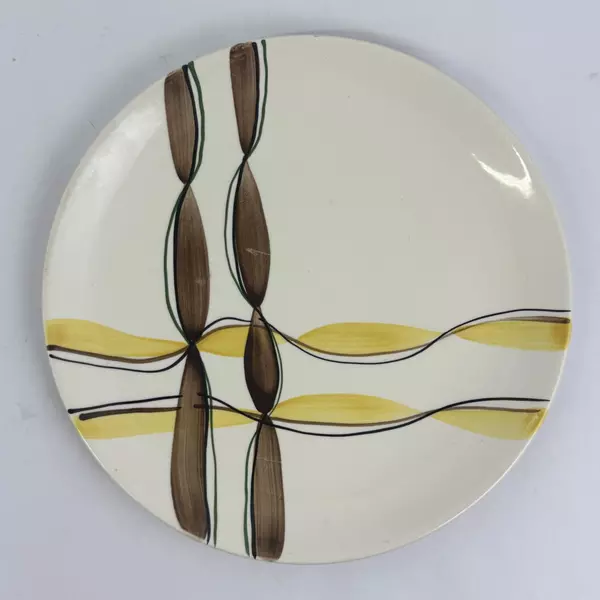 2 Blue Ridge Southern Potteries Hand Painted Festive Dinner Plates 10 inch