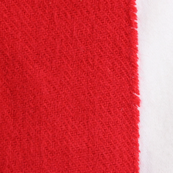 Lands' End Solid Red Scarf with Fringe 16" x 64"