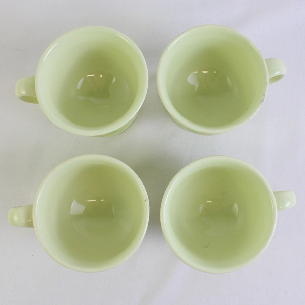 Lot Of 4 Franciscan Picnic (Ceramic) Pattern Footed Cups 3.5" Tall