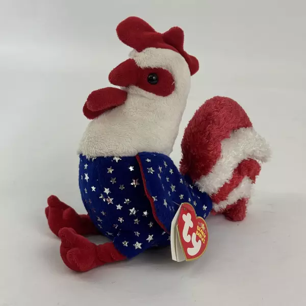 Ty Beanie Baby Homeland the Patriotic Rooster With Tags