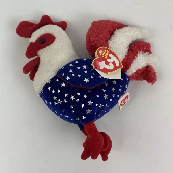 Ty Beanie Baby Homeland the Patriotic Rooster With Tags