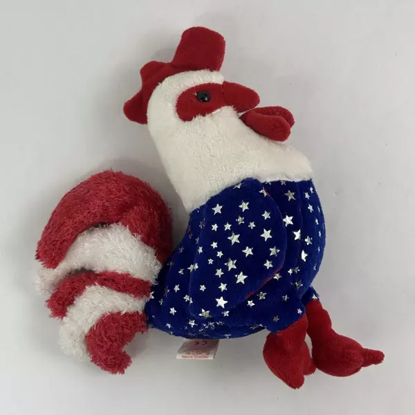 Ty Beanie Baby Homeland the Patriotic Rooster With Tags