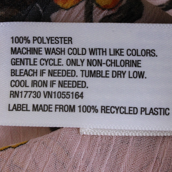 A New Day Sheer Pink and Orange Floral Pattern Sleeveless Blouse Women's Medium