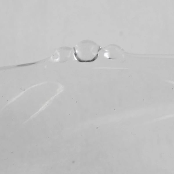 Lot Of 4 Heisey Waverly Pattern Clear Glass Luncheon Plate 8.75" Diameter