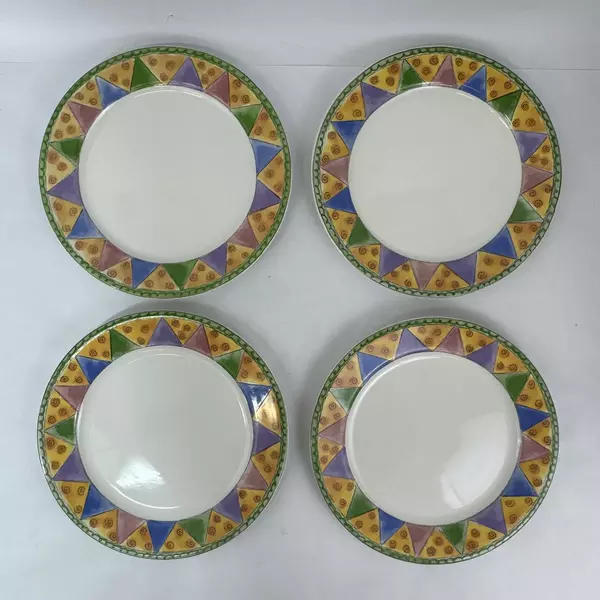 Set of 4 Sango The Sweet Shoppe Sue Lipkin Marzipan Dinner Plates 11 Inch
