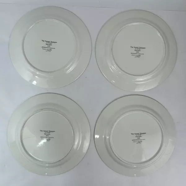 Set of 4 Sango The Sweet Shoppe Sue Lipkin Marzipan Dinner Plates 11 Inch