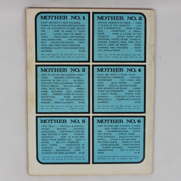 Vintage The Mother Earth News January 1971 Issue #7