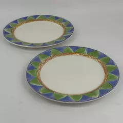 Lot of 2 The Sweet Shoppe By Sango Sue Lipkin Dinner Plates Almond Torte 3026