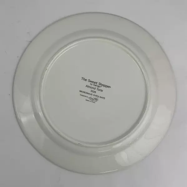 Lot of 2 The Sweet Shoppe By Sango Sue Lipkin Dinner Plates Almond Torte 3026