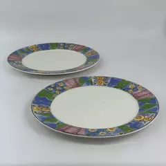 Lot of 2 The Sweet Shoppe By Sango Sue Zipkin Dinner Plates Biscotti 3023