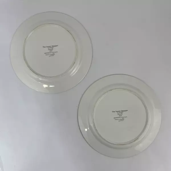 Lot of 2 The Sweet Shoppe By Sango Sue Zipkin Dinner Plates Biscotti 3023