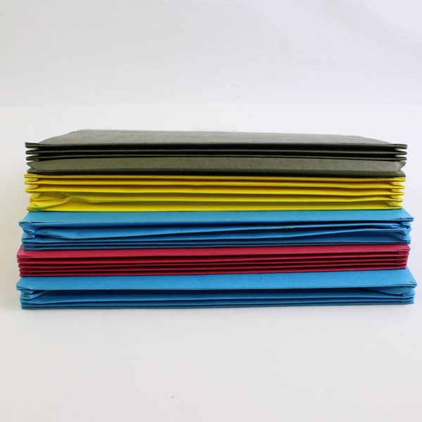 Lot of 6 Letter Size Expandable Hanging File Folders With Tabs Mixed Colors