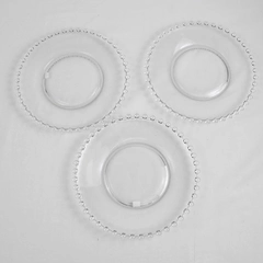 Lot Of 3 Imperial Glass-Ohio Candlewick Pattern Clear Glass Luncheon Plate