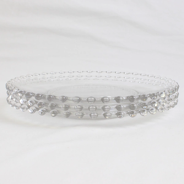 Lot Of 3 Imperial Glass-Ohio Candlewick Pattern Clear Glass Luncheon Plate