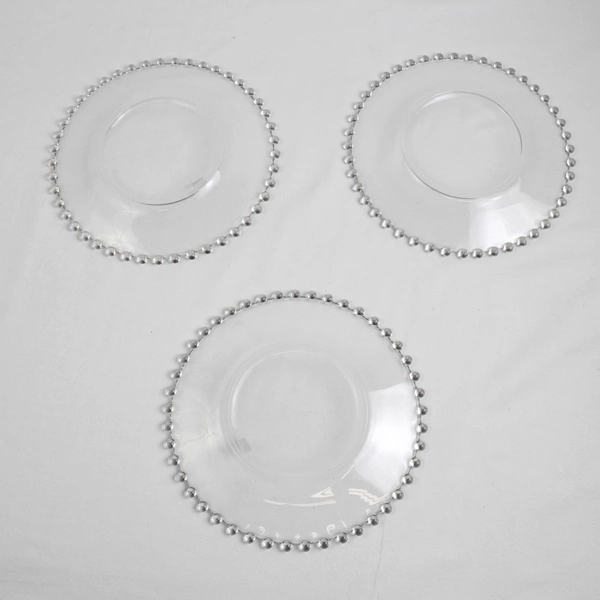 Lot Of 3 Imperial Glass-Ohio Candlewick Pattern Clear Glass Luncheon Plate