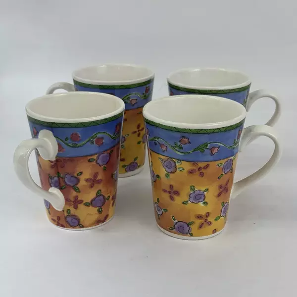 4 Sango The Sweet Shoppe Sue Zipkin Coffee Mugs Cinnamon Swirl
