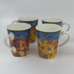 4 Sango The Sweet Shoppe Sue Zipkin Coffee Mugs Cinnamon Swirl