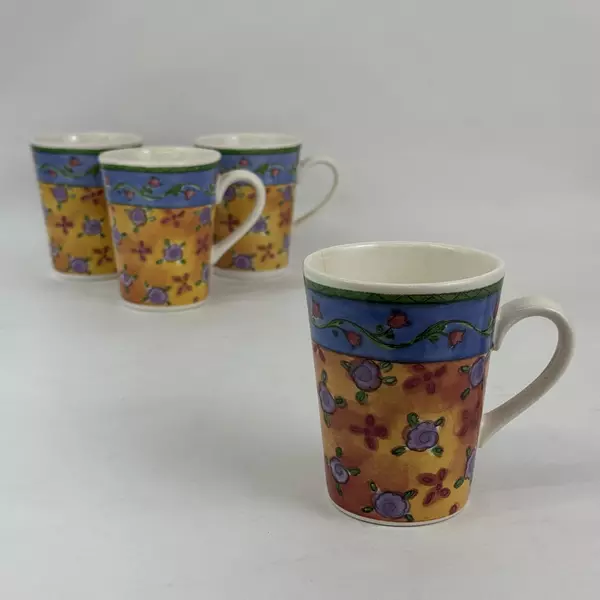 4 Sango The Sweet Shoppe Sue Zipkin Coffee Mugs Cinnamon Swirl