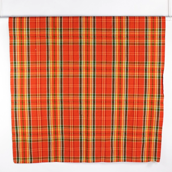 Wal-Mart Better Homes & Gardens Table Cloth Orange/Green Plaid 56" x 73.5"