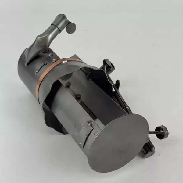 Metal Golf Themed Wine Bottle Holder Caddy Hand-crafted Barware 9"Tall