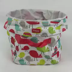 Thirty-One Collapsible Round Utility Tote Tweetheart Spring Summer Bucket Bag