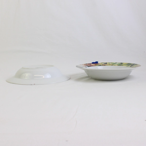 Lot Of 4 Sakura Genuine Porcelain Renoir Pattern Large Rim Soup Bowls