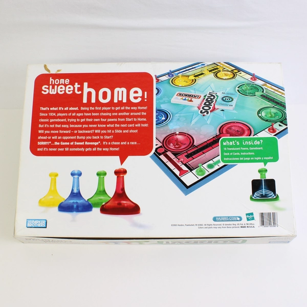 2003 Parker Brothers Sorry! Family Complete Board Game