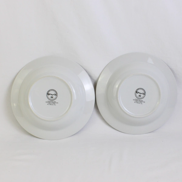 Lot Of 2 Sakura Genuine Porcelain Renoir Pattern Large Rim Soup Bowls