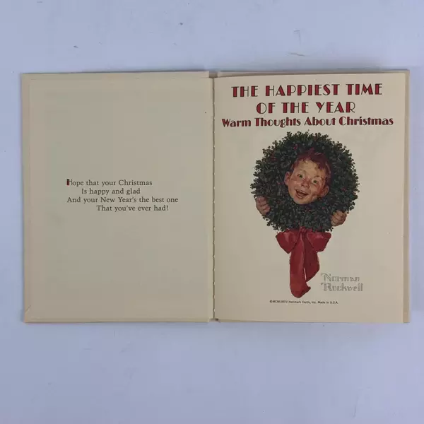 The Happiest Time of the Year Book Norman Rockwell Hallmark Christmas 1973