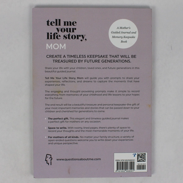 Tell Me Your Life Story Mom A Mother’s Guided Journal Unused 2021 Paperback