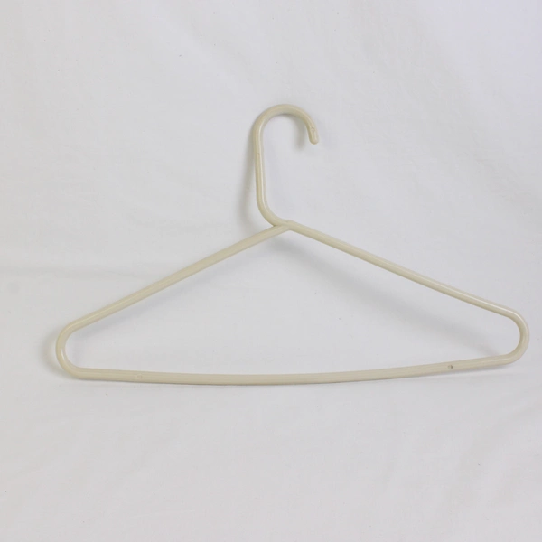 Lot of 10 Unbranded Clothes Hangars With Hooks in White Plastic Tubular