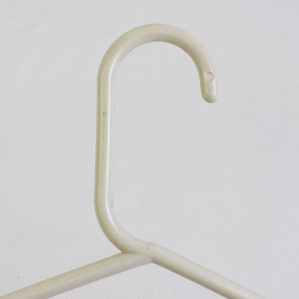 Lot of 10 Unbranded Clothes Hangars With Hooks in White Plastic Tubular