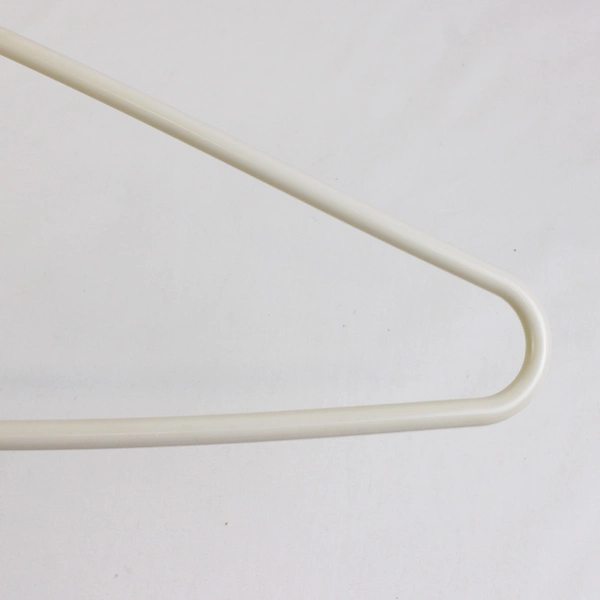 Lot of 10 Unbranded Clothes Hangars With Hooks in White Plastic Tubular