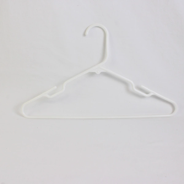 Lot of 10 Unbranded Standard Size White Tubular Hooked Hangers