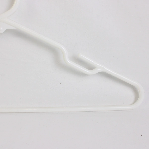 Lot of 10 Unbranded Standard Size White Tubular Hooked Hangers