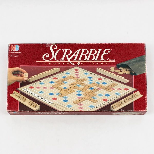 Vintage 1989 Milton Bradley Scrabble Crossword Tile Game Complete