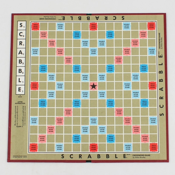 Vintage 1989 Milton Bradley Scrabble Crossword Tile Game Complete