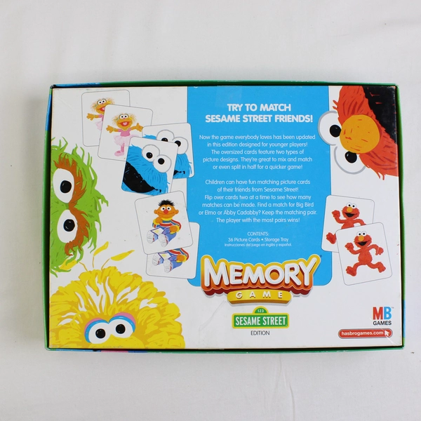 2011 Hasbro Memory Game Sesame Street Edition Complete