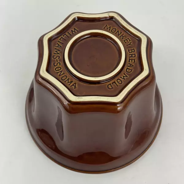 Vintage Williams Sonoma Ceramic Monkey Bread Mold Brown