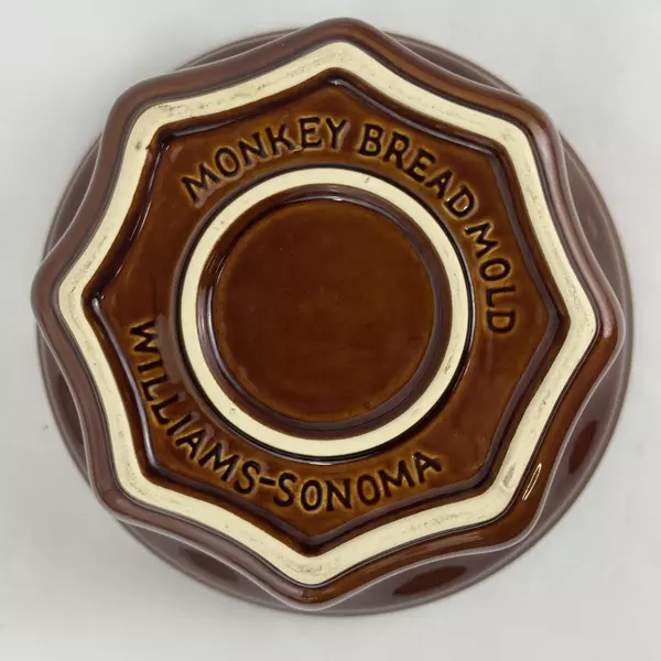 Vintage Williams Sonoma Ceramic Monkey Bread Mold Brown