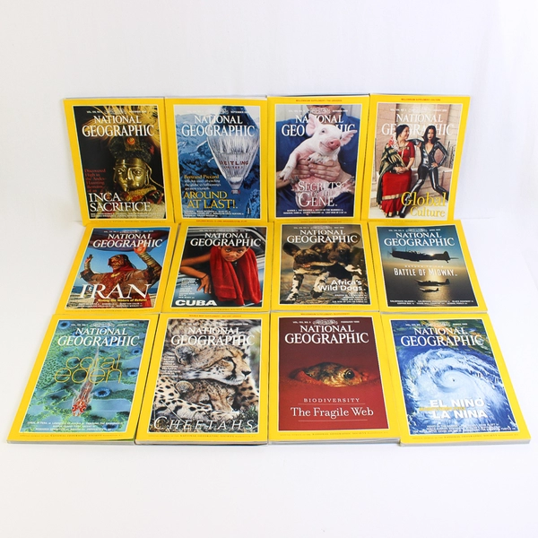 1999 National Geographic Magazine Complete Collection Set of 12