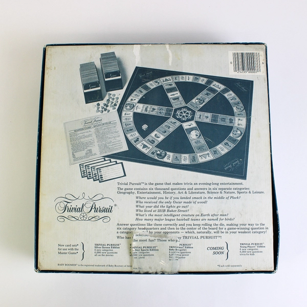 Vintage 1981 Horn Abbot Trivial Pursuit Master Game Genus Edition